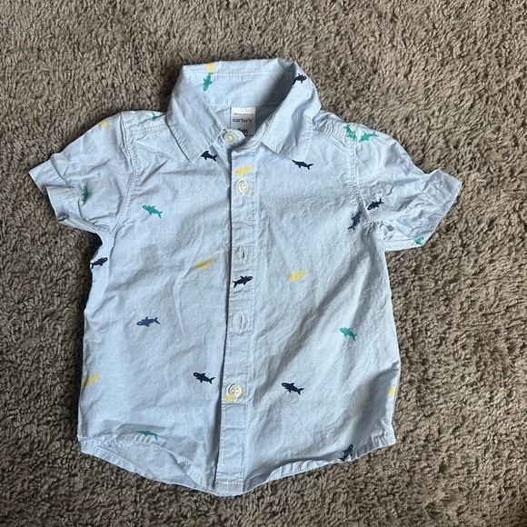 Carter's Other - Toddler Short-Sleeve Floral Button-Front Shirt.